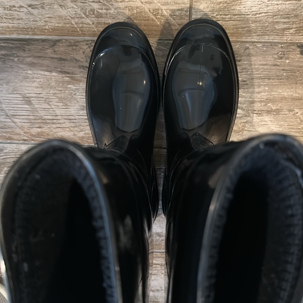 Dolce & Gabbana Black PVC Knee High Rain Boots - Size 40/ US9.5 - Picture 13 of 17